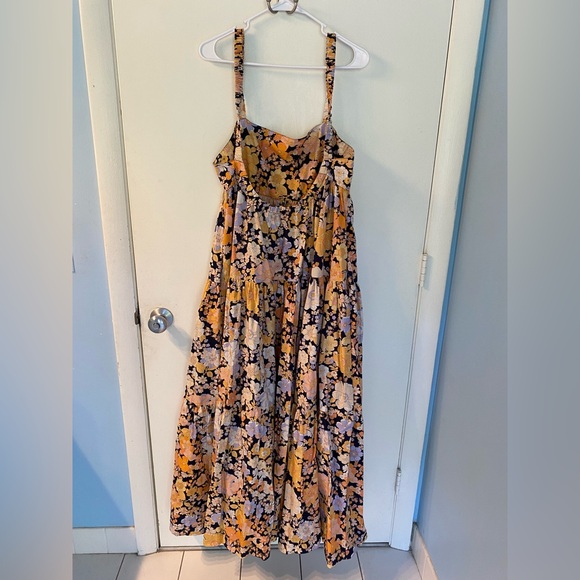 Free People Park Slope Maxi Dress in Navy Combo Size M - Picture 7 of 10